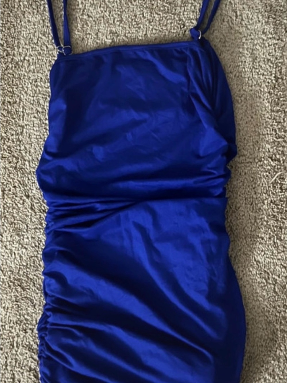 Amazon Royal Blue Women's Ruched Bodysuit Dress